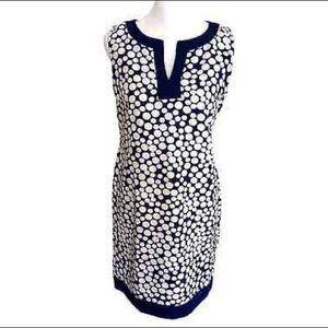 Amanda Lane Blue/White Polka-dot Dress